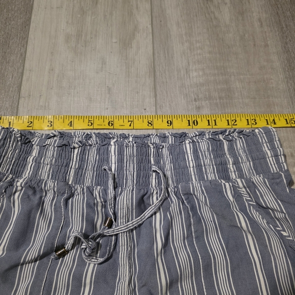 Abercrombie & Fitch Light Blue Striped Wide Leg Pants - Picture 8 of 11